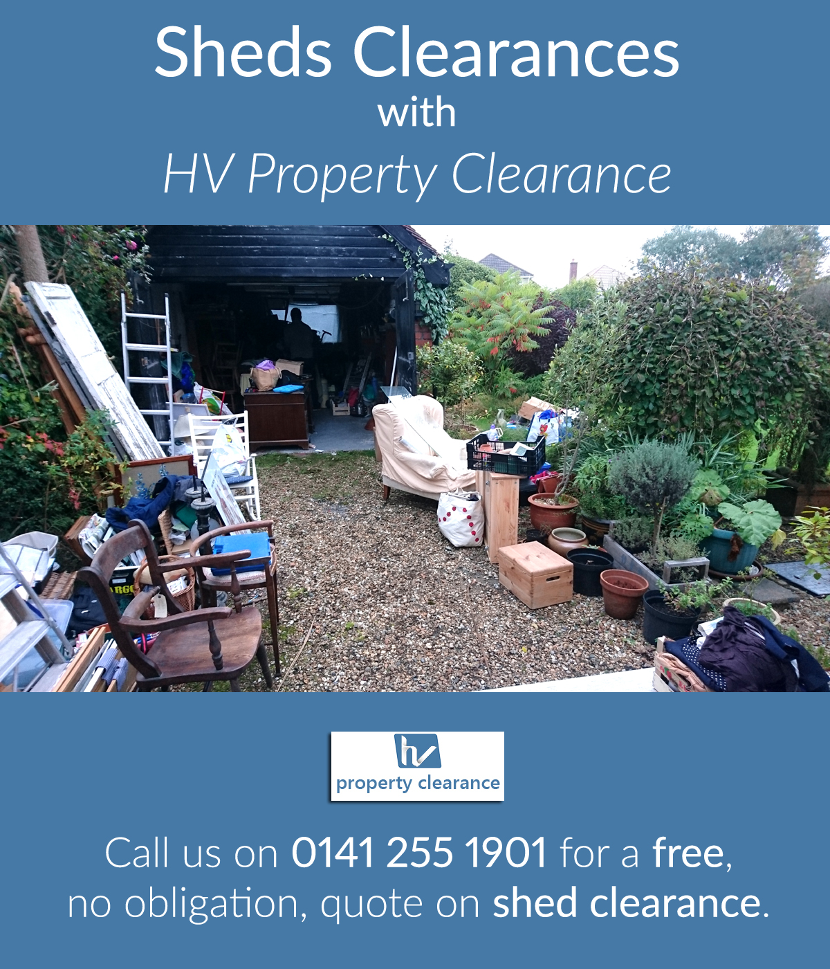 Sheds Clearances with HV Property Clearance Glasgow Paisley Scotland